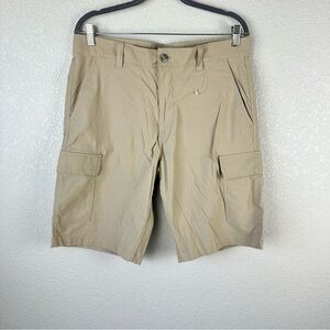 Eddie Bauer Travex Cargo Shorts Travel Men's Size 34 Khaki Cotton Hiking NWOT
